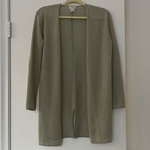 Club Monaco Sage Green Open Front cashmere Sweater